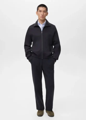 Sweat à capuche zippé coupe classique
