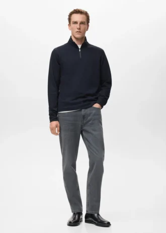 Sweat à capuche zippé coupe classique