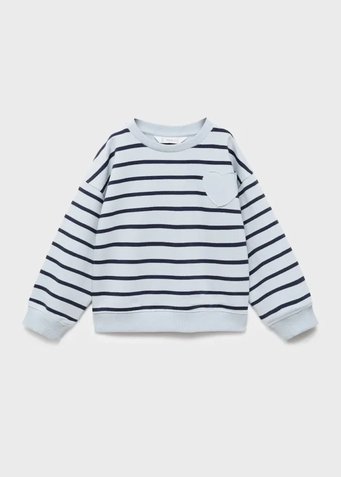 Sweat-shirt avec cœur brodé