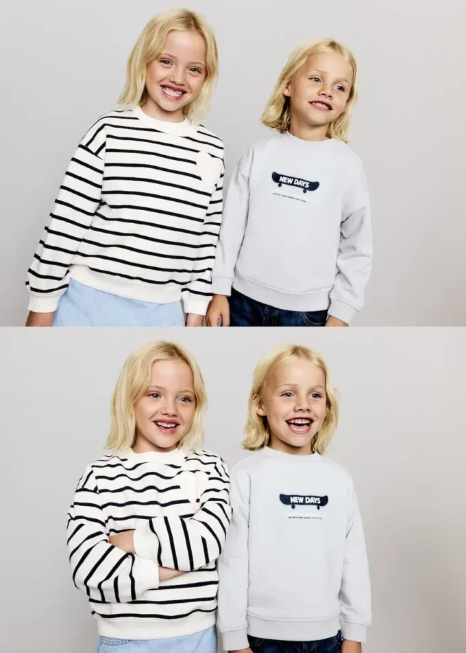 Sweat-shirt avec cœur brodé