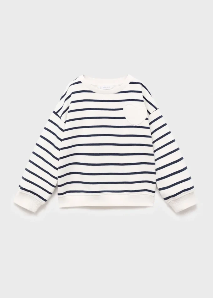 Sweat-shirt avec cœur brodé