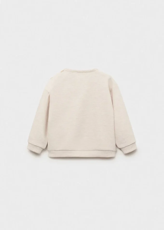 Sweat-shirt avec lion brodé