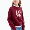 Sweat-shirt avec message d&rsquo;amour