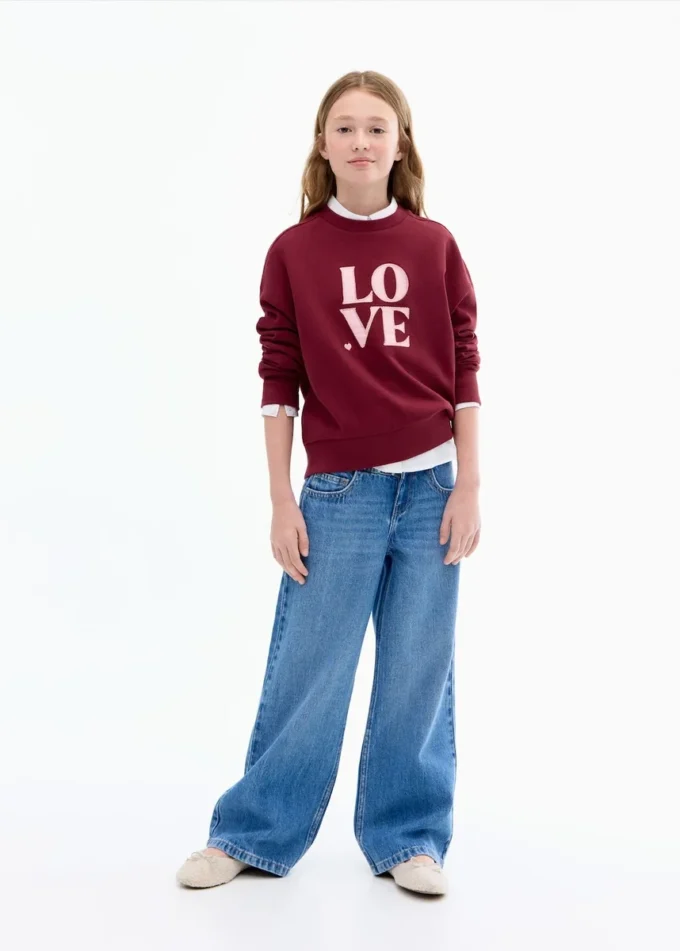 Sweat-shirt avec message d&rsquo;amour