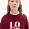 Sweat-shirt avec message d&rsquo;amour