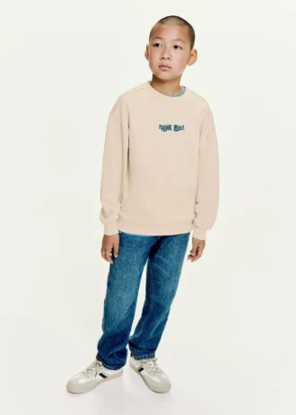 Sweat-shirt avec texte en relief
