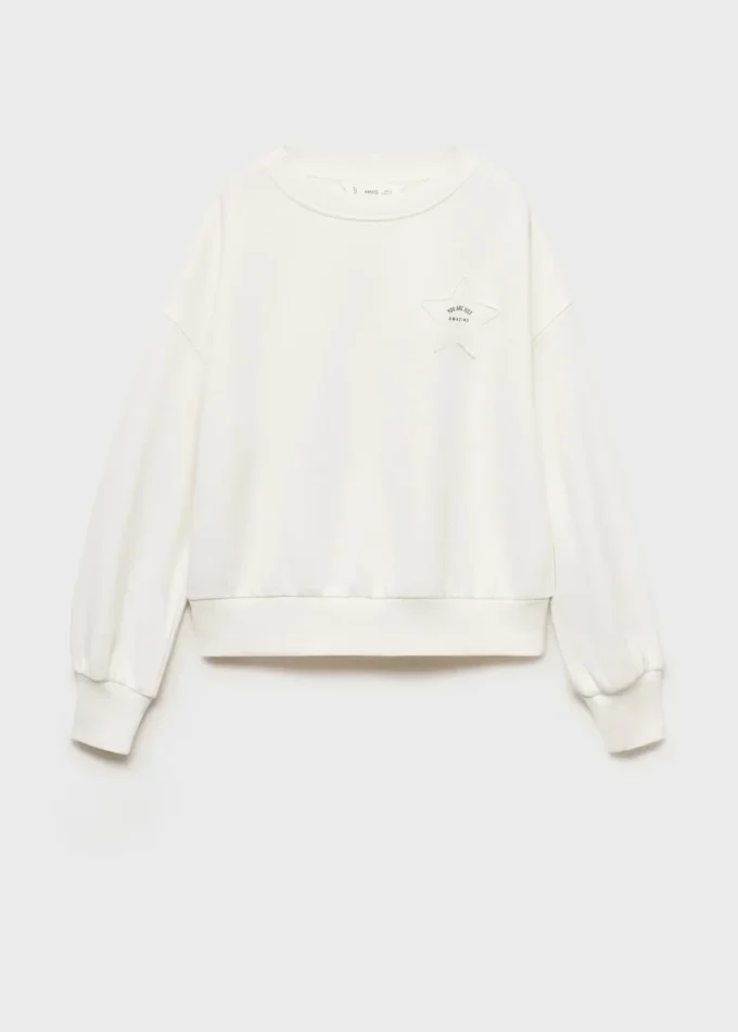 Sweat-shirt avec étoile brodée