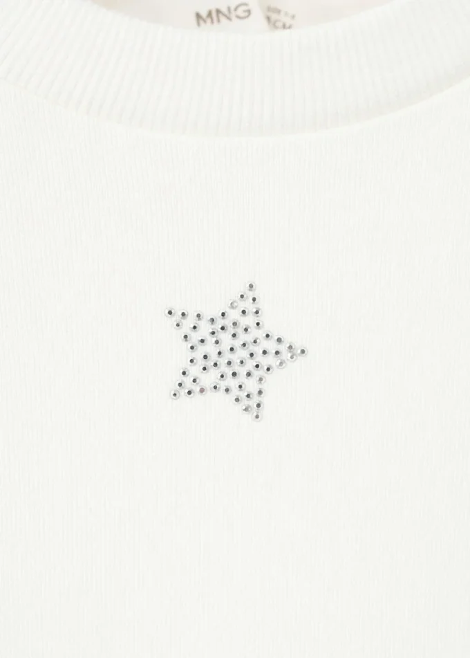 Sweat-shirt avec étoiles en strass Sweat-shirt avec étoiles en strass