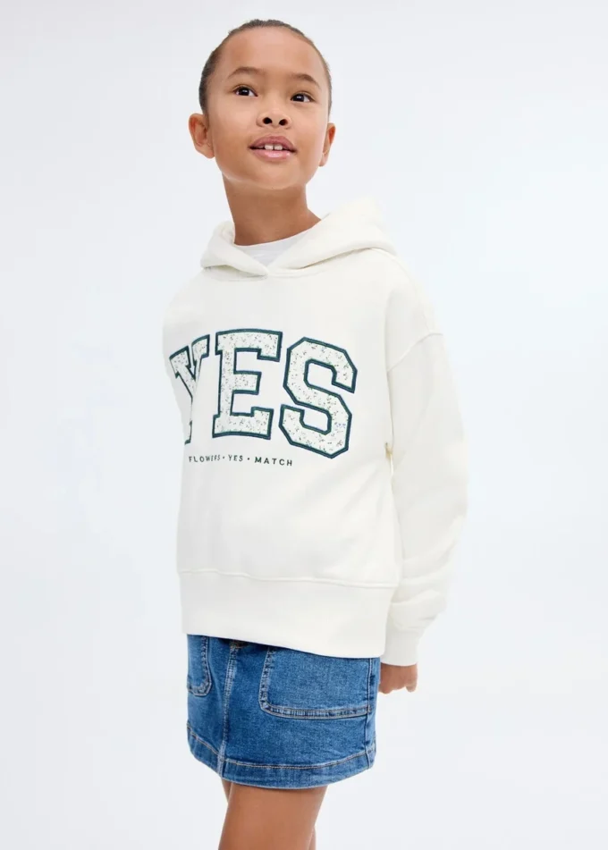 Sweat-shirt brodé à motif floral