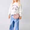 Sweat-shirt brodé à motif floral
