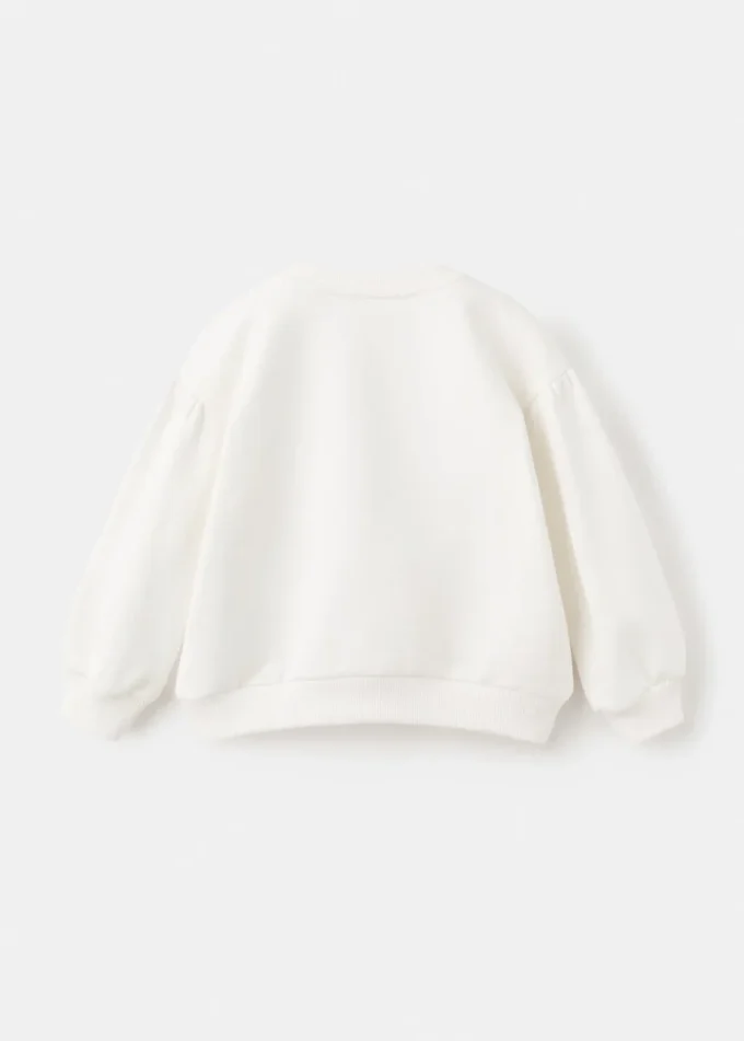 Sweat-shirt brodé à motif floral