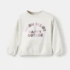 Sweat-shirt brodé à motif floral