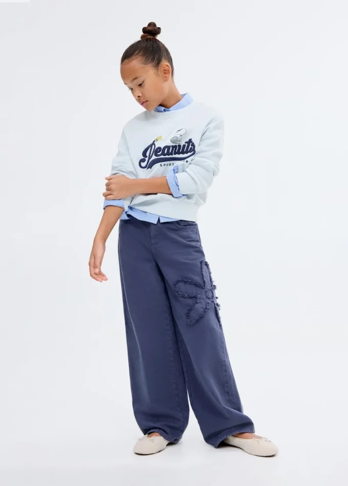 Sweat-shirt brodé Snoopy