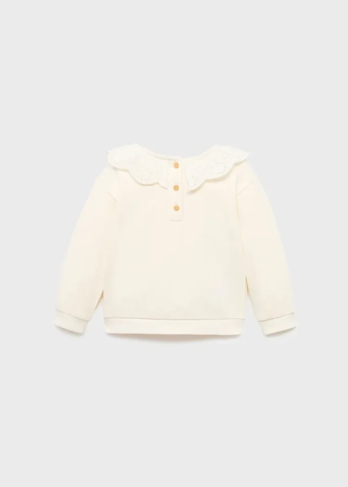 Sweat-shirt à col babydoll