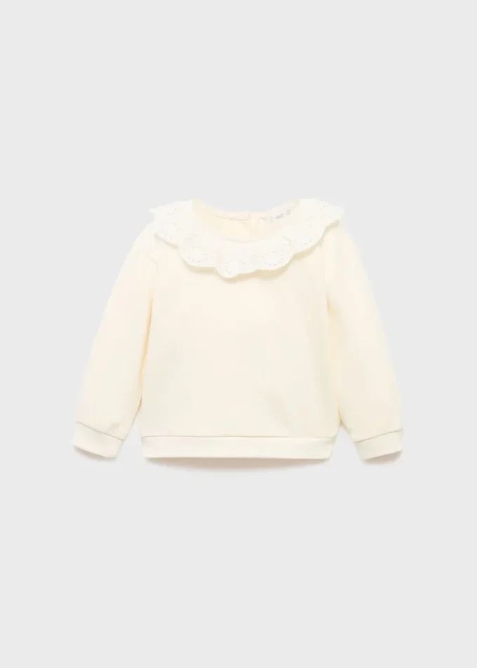 Sweat-shirt à col babydoll