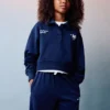 Sweat-shirt à col polo
