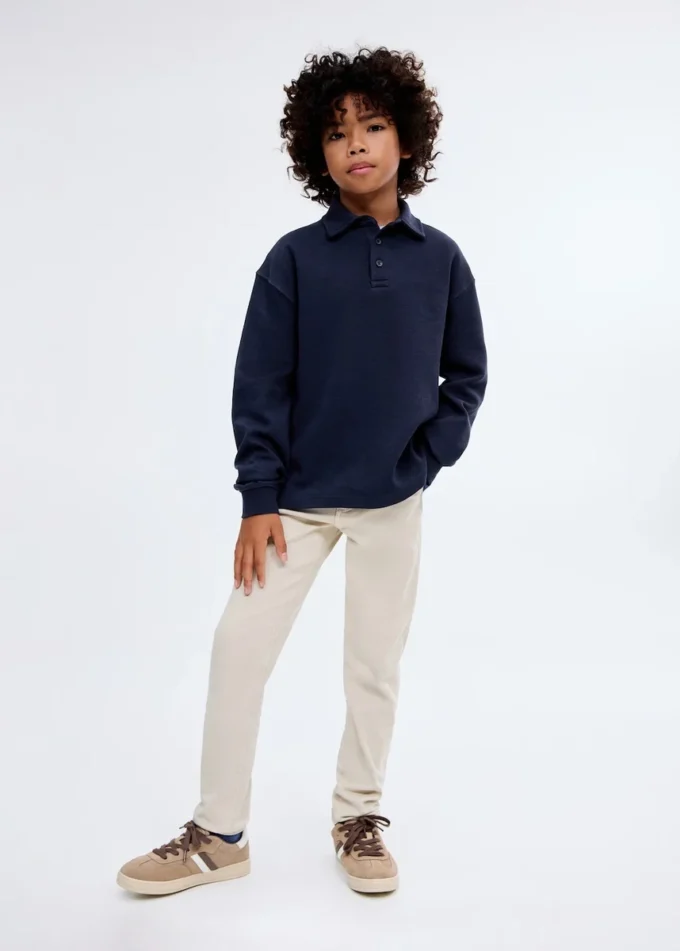 Sweat-shirt à col polo