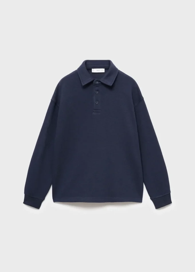 Sweat-shirt à col polo