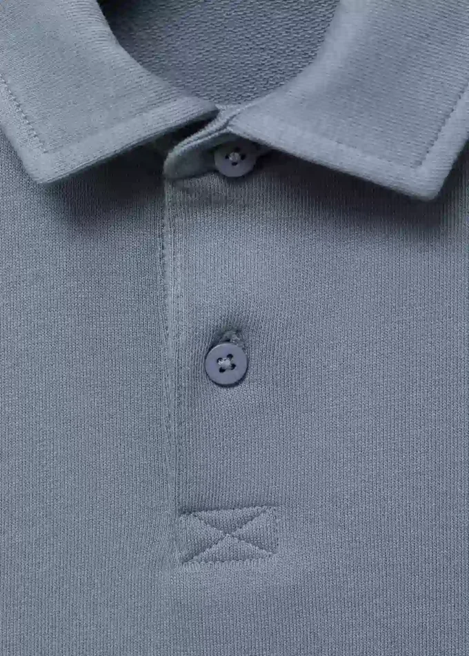 Sweat-shirt à col polo