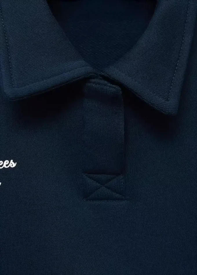 Sweat-shirt à col polo