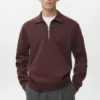 Sweat-shirt à col zippé et coupe classique