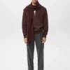 Sweat-shirt à col zippé et coupe classique
