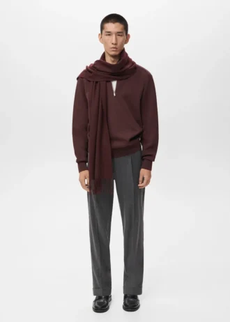 Sweat-shirt à col zippé et coupe classique