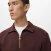 Sweat-shirt à col zippé et coupe classique