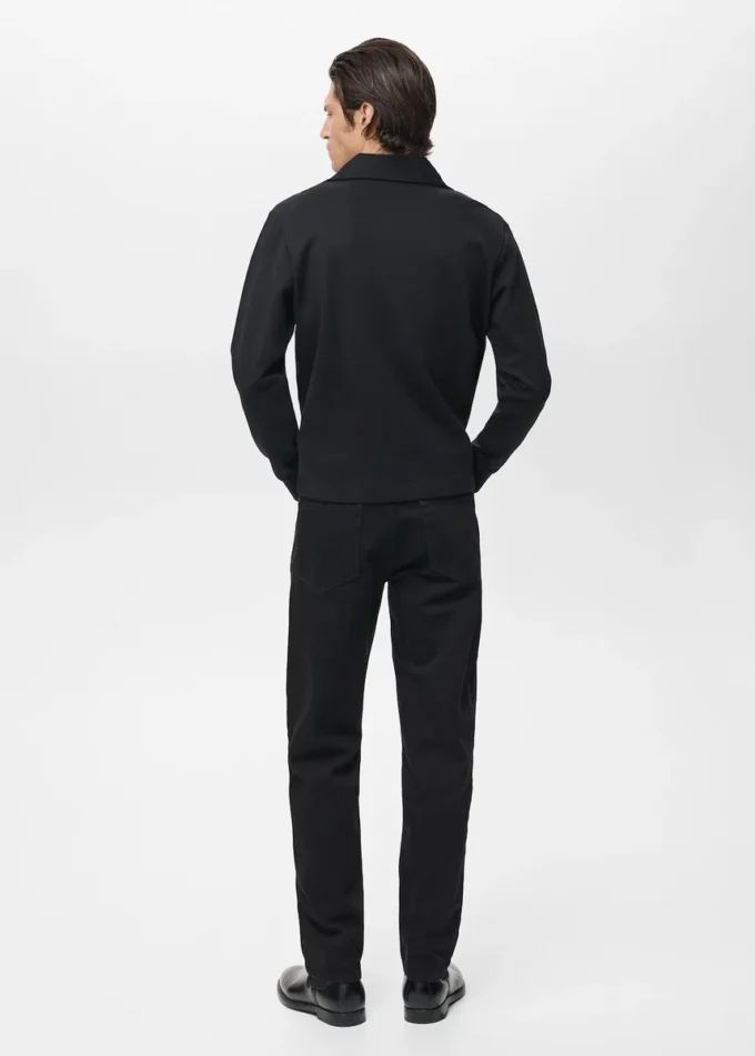 Sweat-shirt en coton avec col zippé