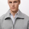 Sweat-shirt en coton avec col zippé