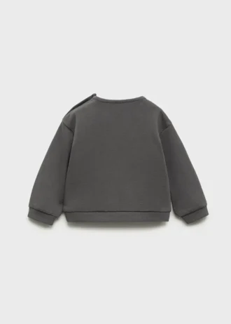 Sweat-shirt en coton avec détails brodés