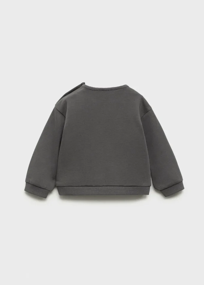 Sweat-shirt en coton avec détails brodés