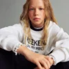 Sweat-shirt en coton avec détails brodés