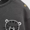 Sweat-shirt en coton avec détails brodés