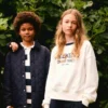 Sweat-shirt en coton avec détails brodés