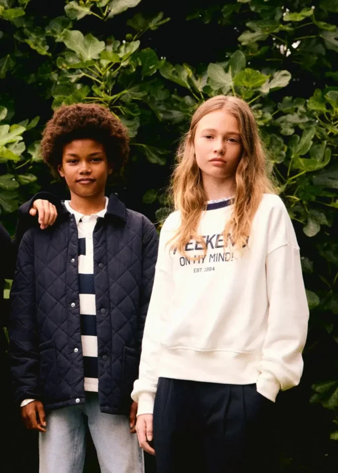 Sweat-shirt en coton avec détails brodés