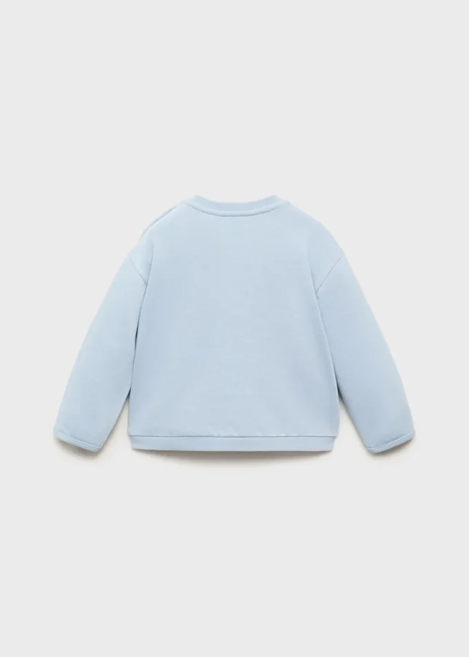 Sweat-shirt en coton boutonné