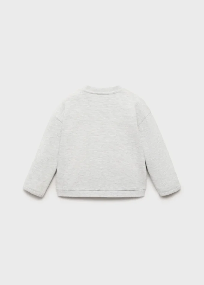Sweat-shirt en coton boutonné