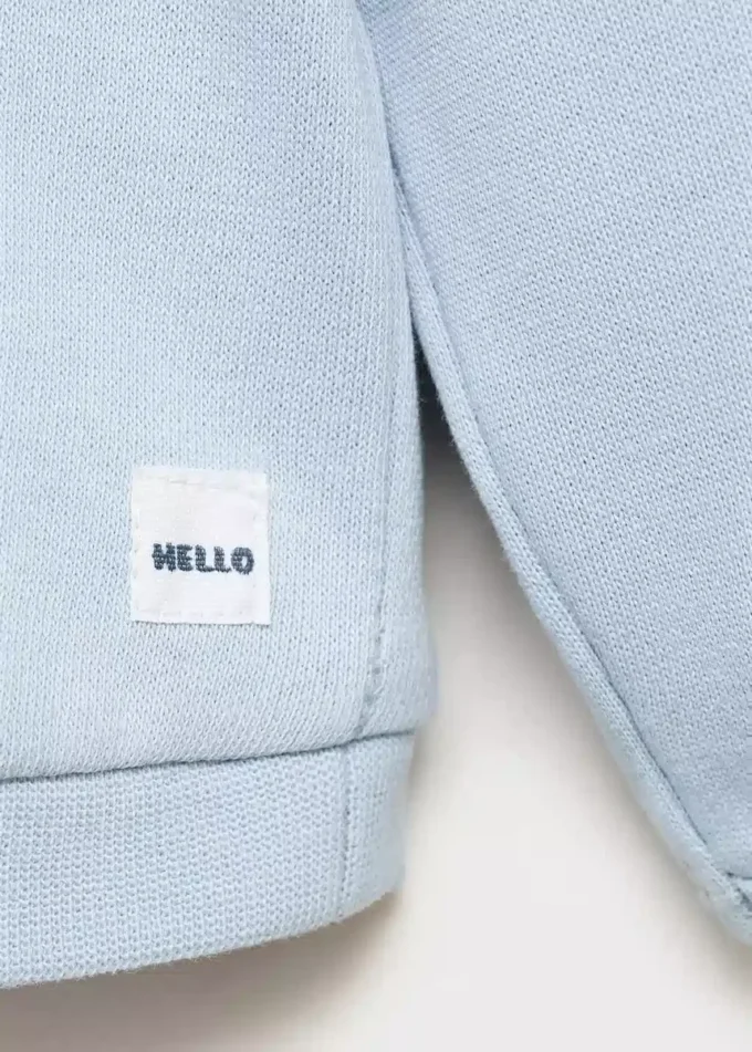 Sweat-shirt en coton boutonné