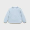 Sweat-shirt en coton boutonné