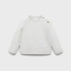 Sweat-shirt en coton boutonné