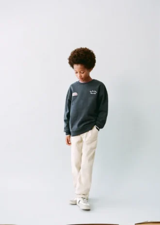 Sweat-shirt en coton brodé