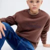 Sweat-shirt en coton brodé