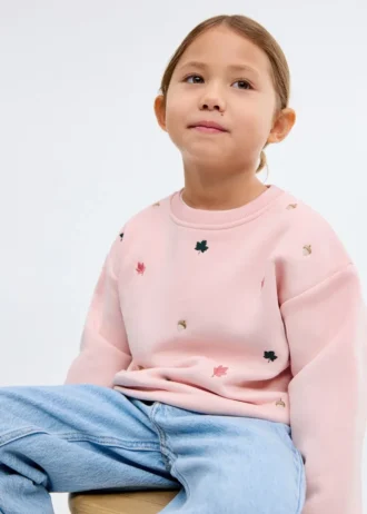 Sweat-shirt en coton brodé