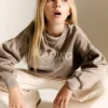 Sweat-shirt en coton brodé