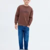 Sweat-shirt en coton brodé