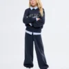 Sweat-shirt en coton brodé