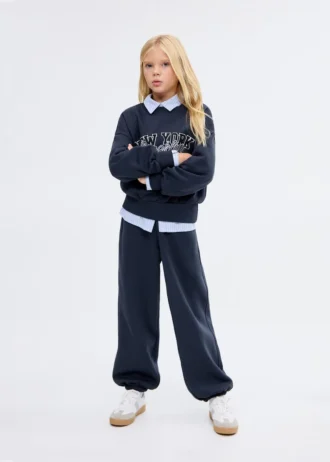 Sweat-shirt en coton brodé