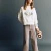 Sweat-shirt en coton brodé