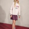 Sweat-shirt en coton brodé